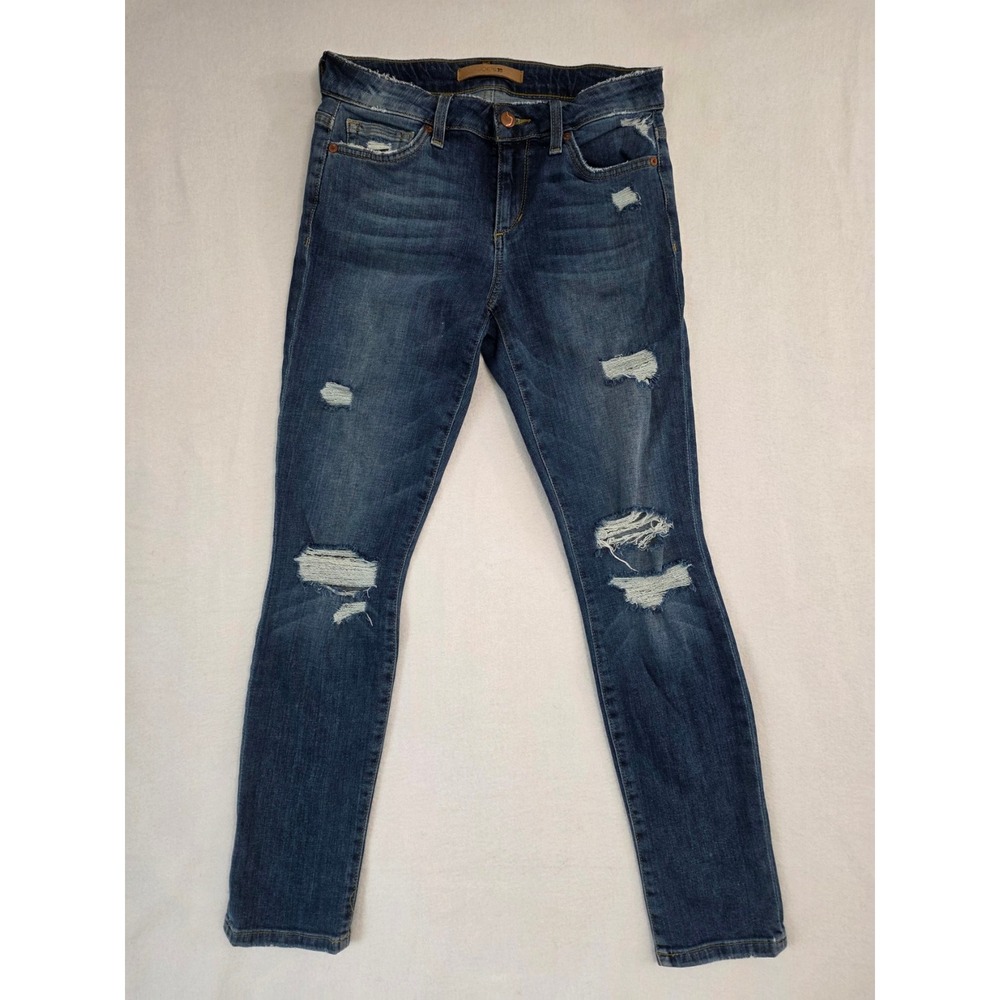 Joe's Jeans Mayra Skinny Ankle Jeans 26 Dark Wash Distressed Denim Streetwear